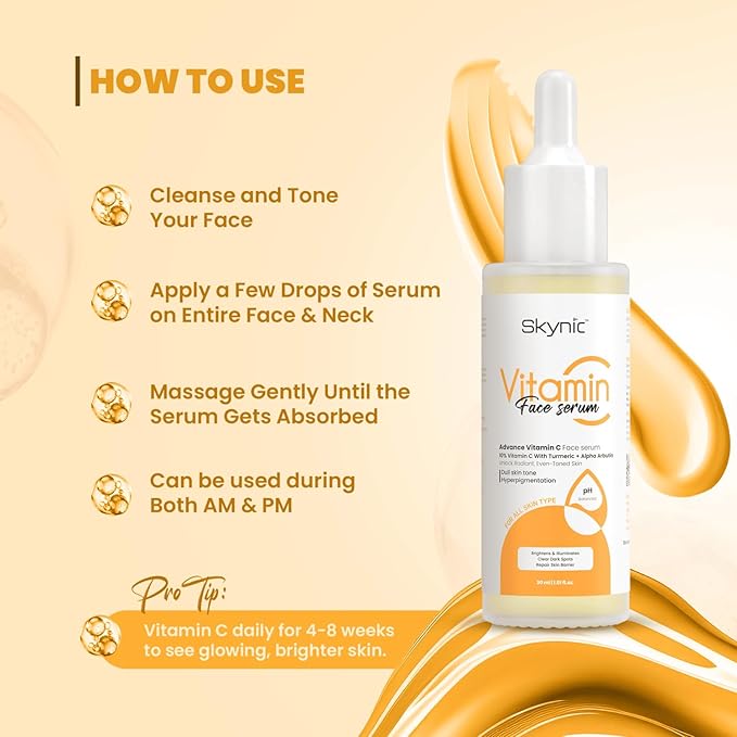 Skynic 10% Vitamin C + E Face Serum - 30 Ml