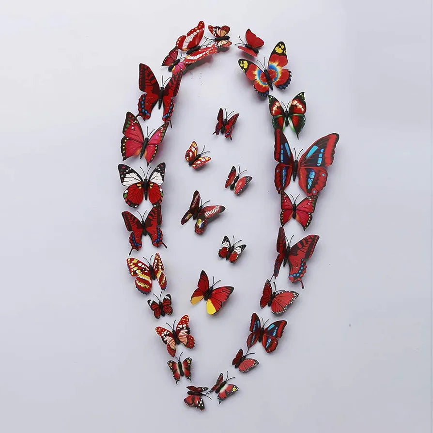 Rangoli Butterfly Wall Stick or Magnet Self Adhesive Removable PVC Design-7