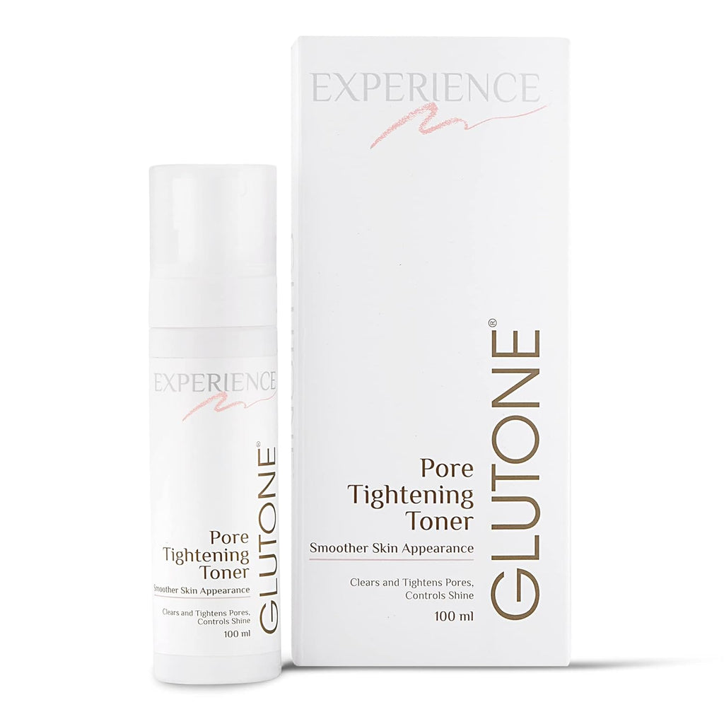 Glutone Pore Tightening Toner with AHA& Witch Hazel Extract |Smoother skin Appearance, clears & tightens clogged pores |Gentle Exfoliation for Sebum & shine Control |100ml