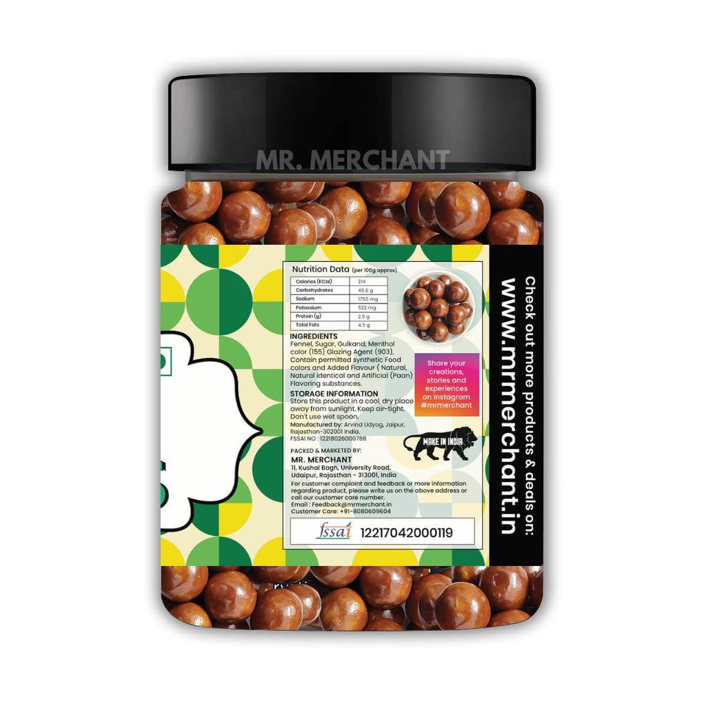 Mr. Merchant Paan Shots (Instant Paan, Mouth freshener, Mukhwas) Pan Flavor Candy, 250g