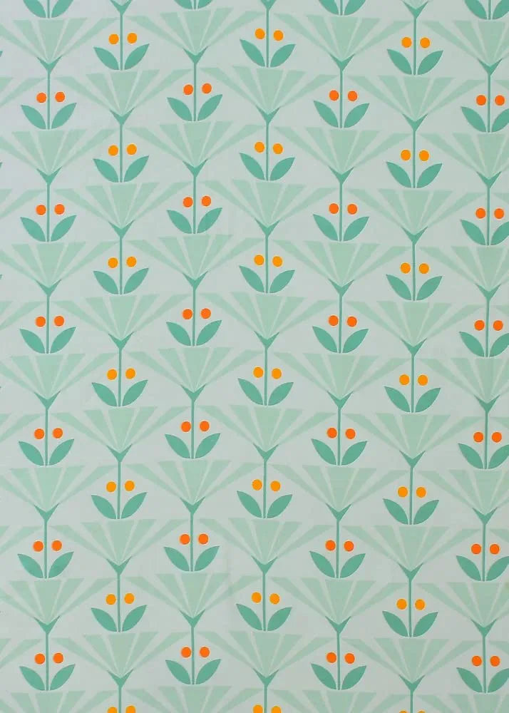 Homekart Premium Cotton Elastic Fitted Bedsheets with 2 King Size Pillow Covers Double Bed Flower Print Light Green Orange 200 tc - 220 tc