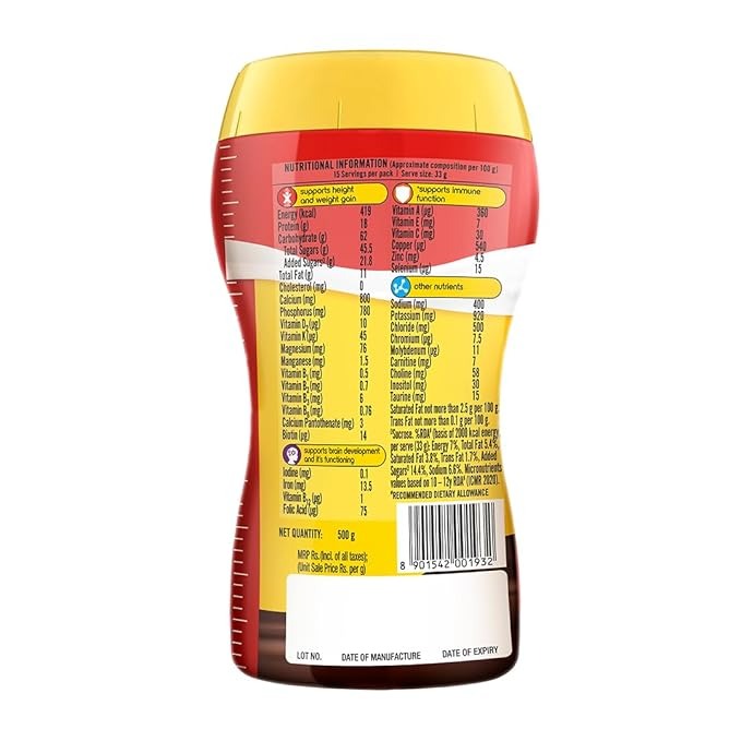 Complan Nutrition Drink Powder for Children Royale Chocolate Flavour - Jar