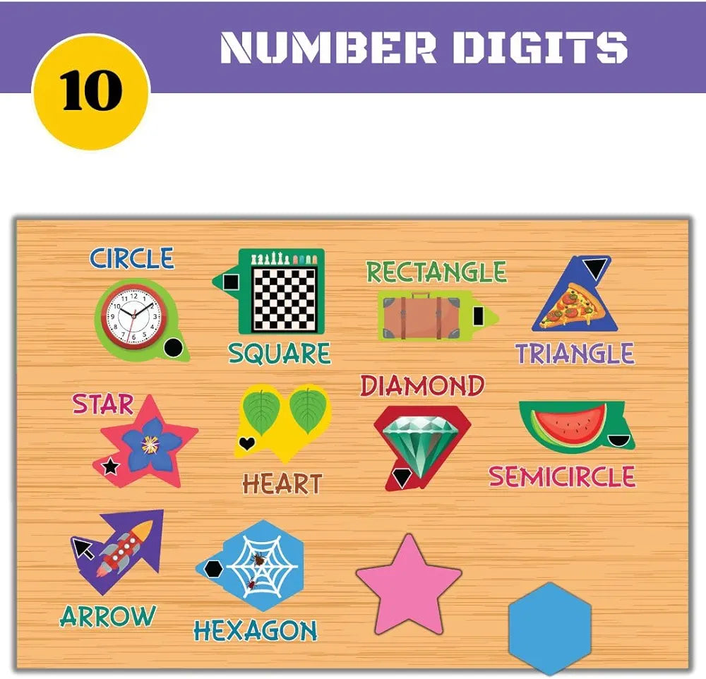 Playhills Wooden Learning Educational Puzzle Game Board for Kids  for Toddlers Kids