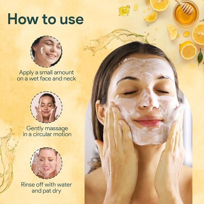 Vamp Beauty Honey & Ceramide Moisture Retention Face Wash With Goodness of Yuzu & Vitamin C - 100 Ml