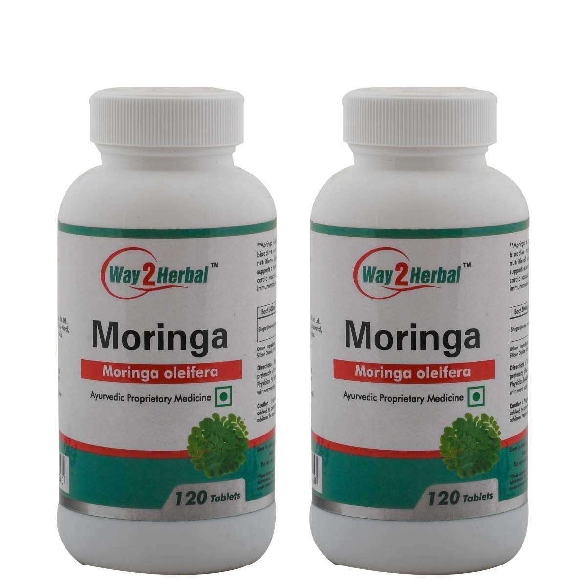 Way2Herbal Moringa Leaf - 120 caps
