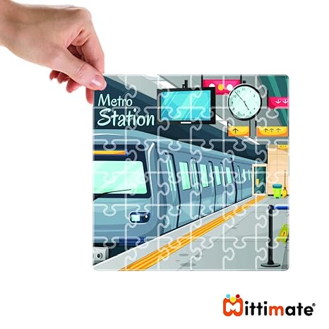 Mittimate Metro Station Jigsaw Puzzle Game for Kids Age 4 to 6 Old I 36 Pieces Puzzle Toy