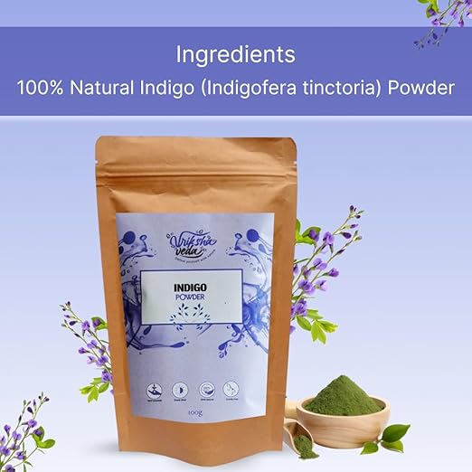 Vriksha Veda Indigo Hair Colour Powder Natural Rajasthani - 100 gms