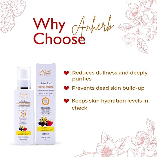 Anherb Natural After Sun Face Cleanser Sun Cleanser Paraben Free - 100 ml