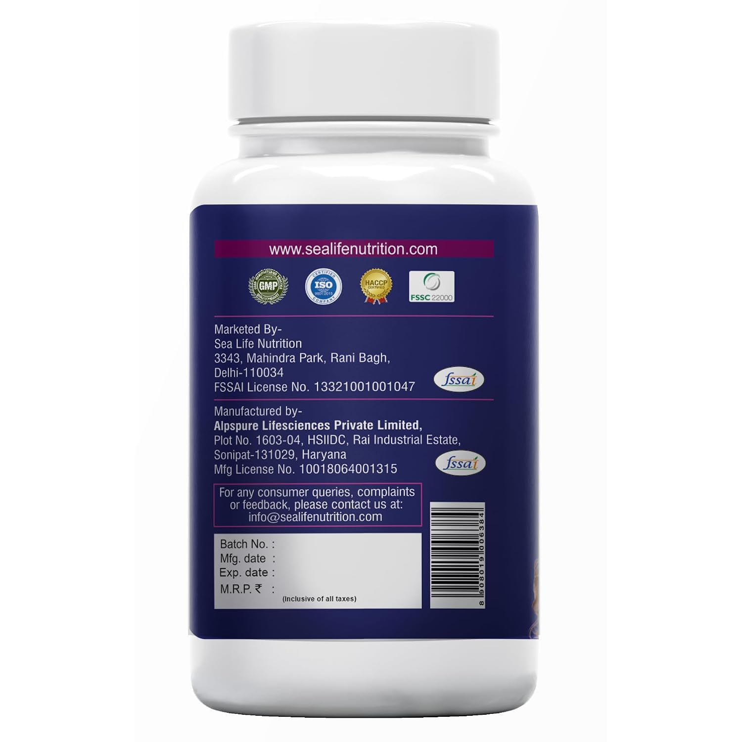 Sea Life Biotin Plus Tablets Prevent Hair Loss and Promotes Healthy Hair Growth | Glowing Skin And Longer Nails with Multivitamins & Sesbania Extract (60 Tablets Each) For Men and Women (Pack of-1)