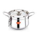 PrayLady Baby Boss Stainless Steel Strainer Pot with Lock Pasta Rice Vegetable Induction Base