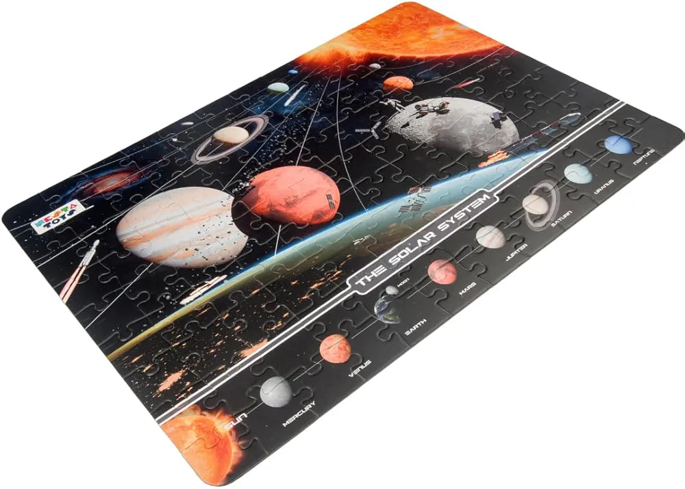Nesta Toys Solar System Floor Puzzle & Game Large 70x50cm Space Jigsaw 108 Pieces 3X Thicker Educational STEM Learning Gift for Boys Girls Ages 6, 7, 8, 9, 10, 11, 12