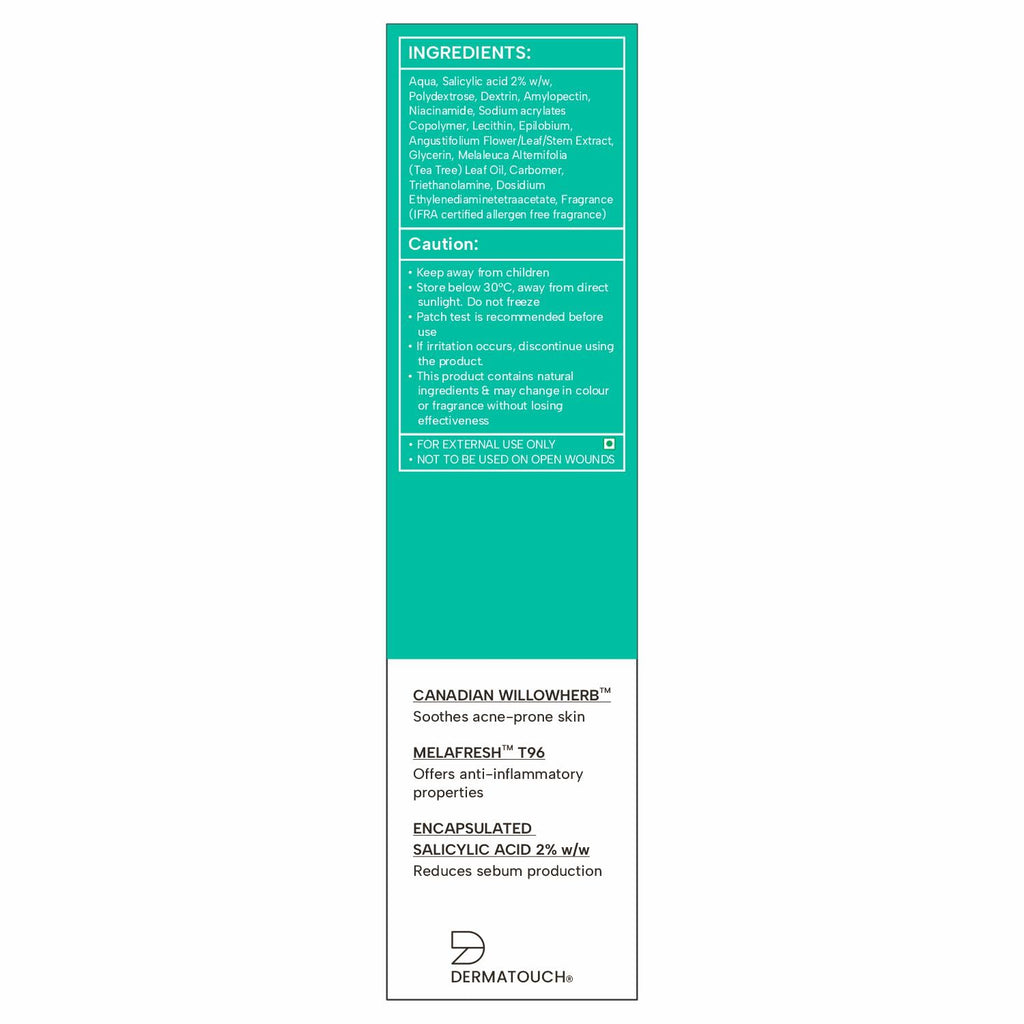 DERMATOUCH Bye Bye Acne Spot Oil-Free Gel | Pimple Removal Gel | Acne-Prone Skin | 20G