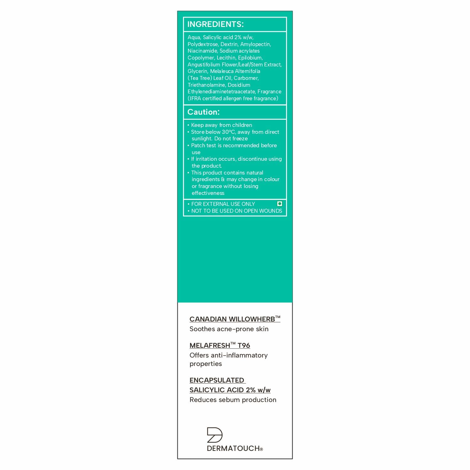 DERMATOUCH Bye Bye Acne Spot Oil-Free Gel | Pimple Removal Gel | Acne-Prone Skin | 20G
