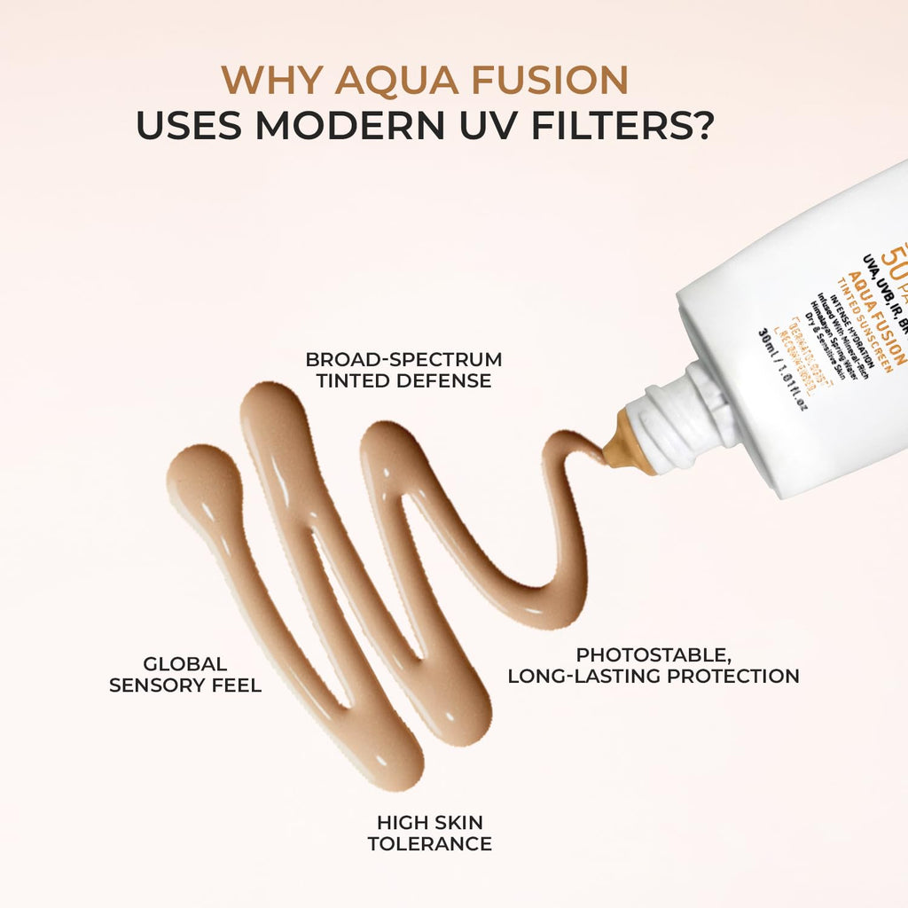 Aqua Fusion Sunscreen SPF50 PA+++ | 5X Protection | Infused with Himalayan Spring Water | Non-Greasy, For All Skin Types - 30ml