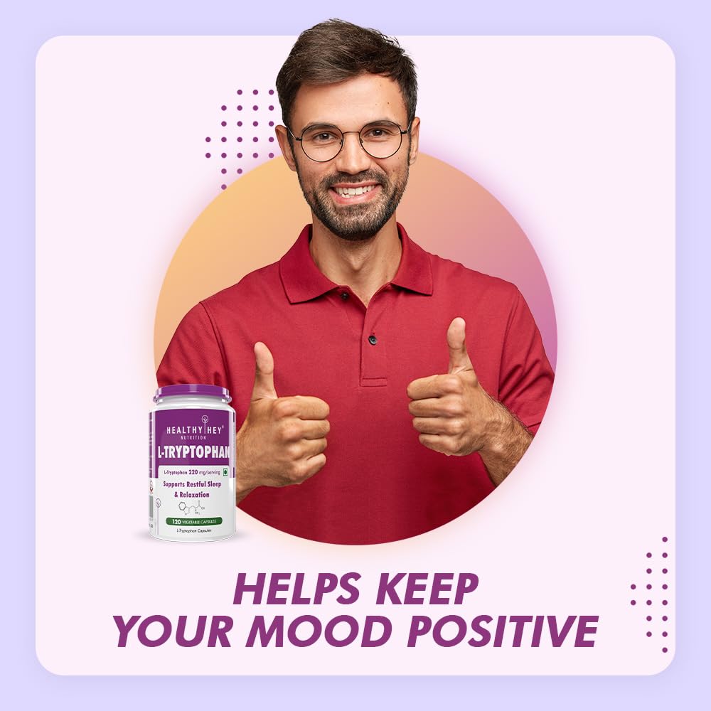 HealthyHey Nutrition L-Tryptophan - 120 Veg Capsules