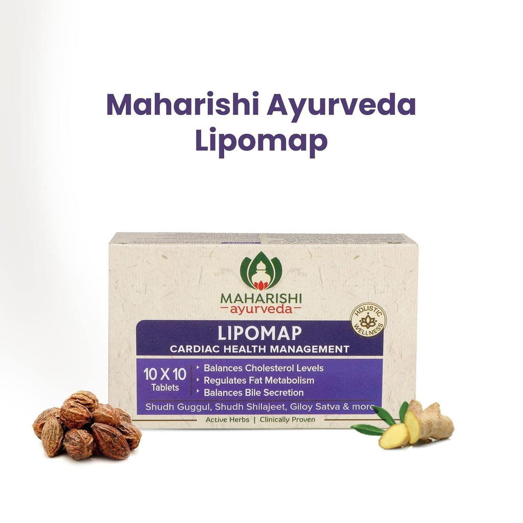 Maharishi Ayurveda Lipomap | Ayurvedic Medicine for Cholesterol Management| Highly Effective Herbs | Assists in managing daily stress | 40 Tablets