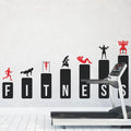 StickMe Gym Fitness Workout Body Building Motivation Sports Wall Sticker Premium Large - 170 x 80 cm