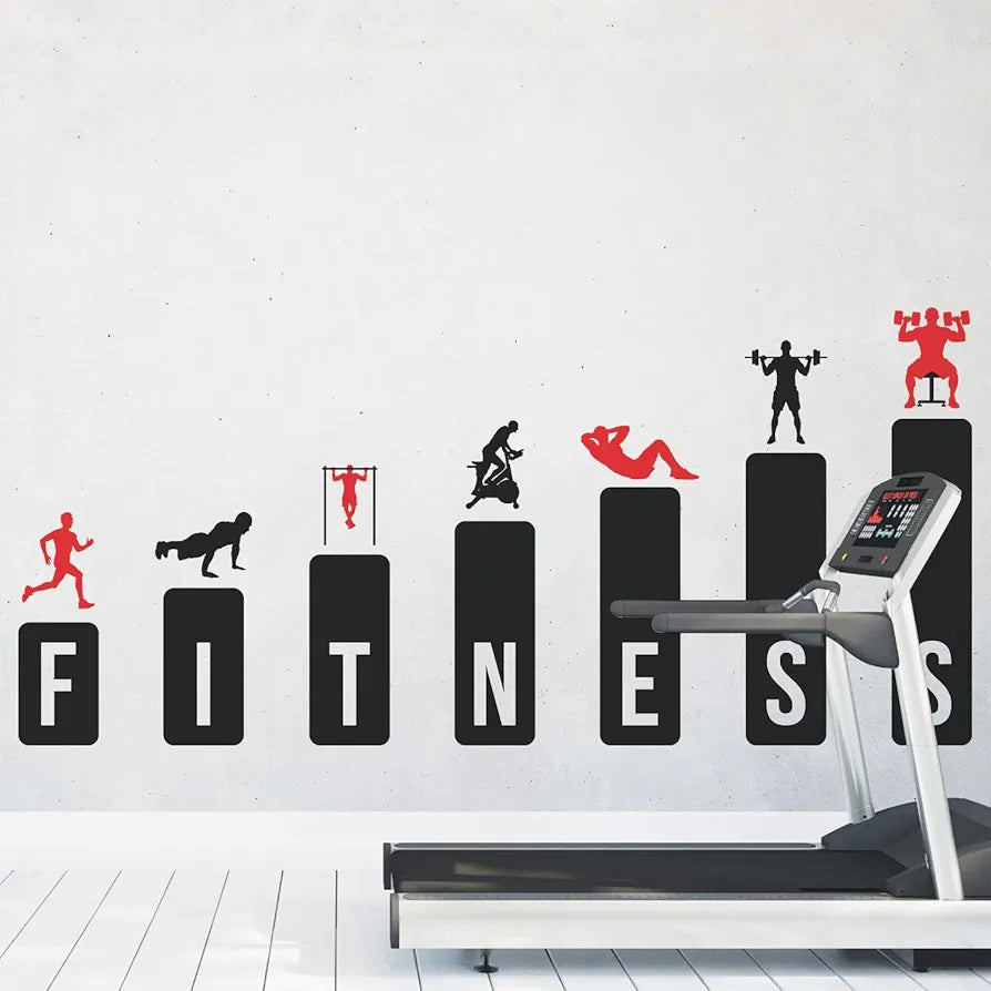 StickMe Gym Fitness Workout Body Building Motivation Sports Wall Sticker Premium Large - 170 x 80 cm