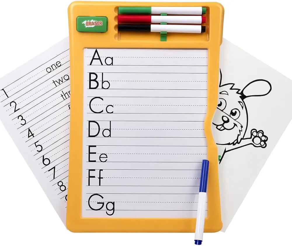 Wishkey Plastic Word Pad Educational Board with Marker Pen Drawing Erasable Writing Graffiti Early Education Toy
