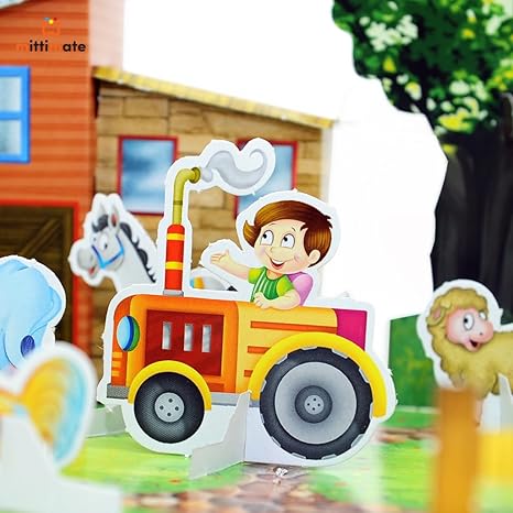 Mittimate Farm House Model Construction Book for Kids Diy Craft Book for Children