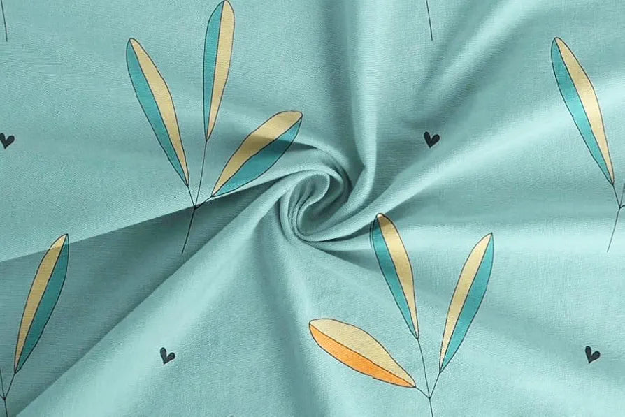 HomeKart Microfiber 160 TC Flat Single Bedsheets for Summer Breathable with 1 Pillow Covers Mint Green