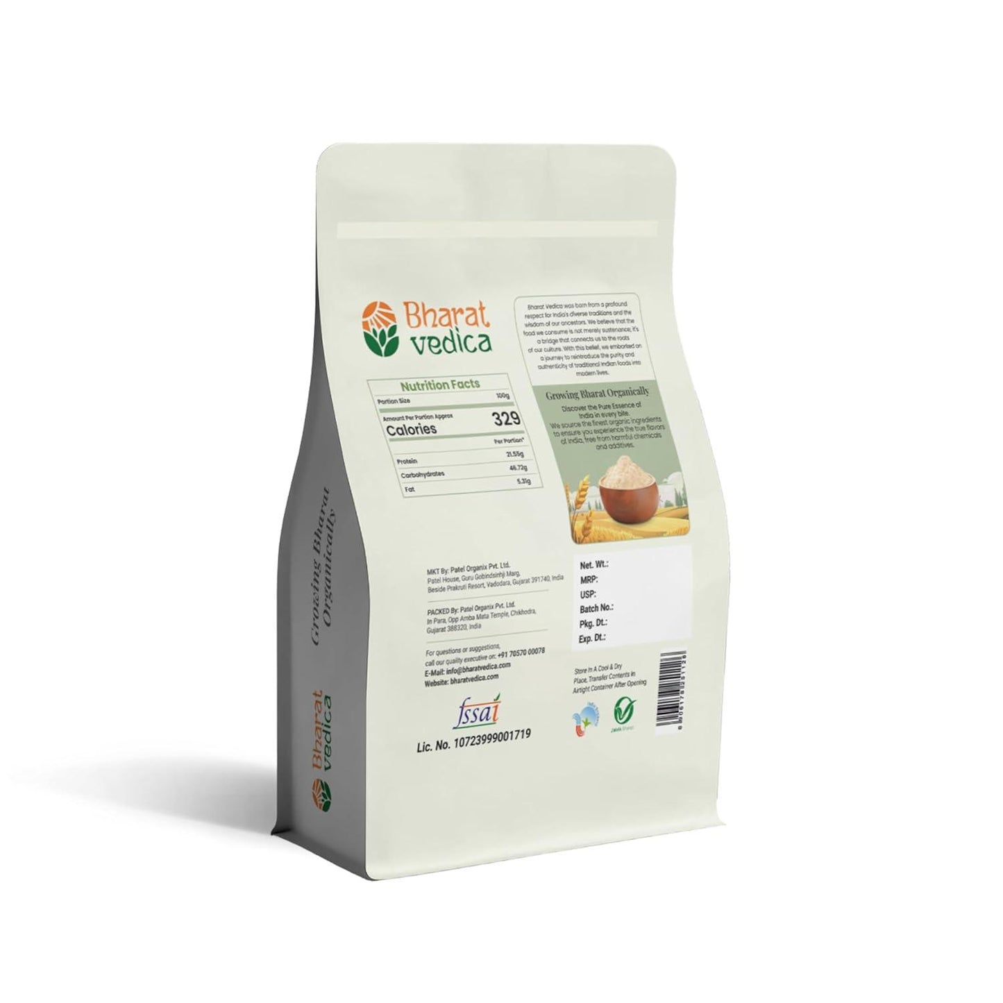 Bharat Vedica Organic Besan Flour - Organic Besan ka Atta