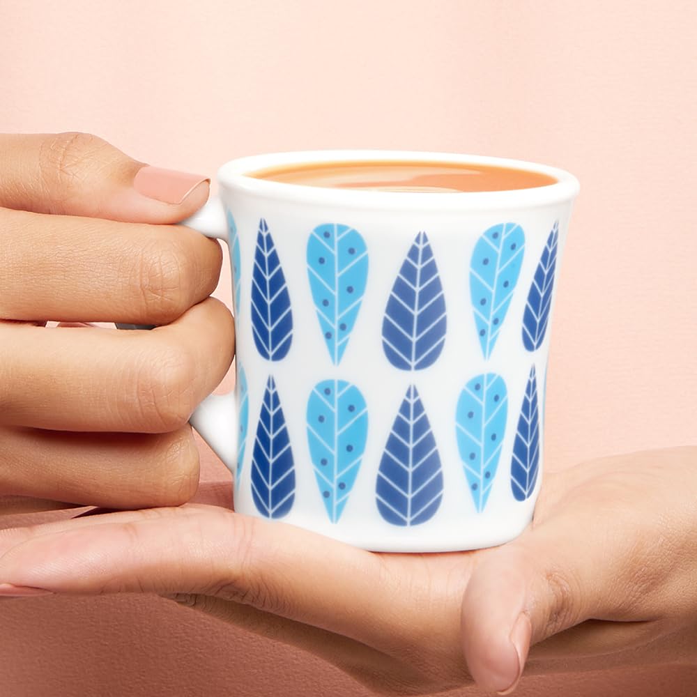 Larah by Borosil Crysta Series Fable Opalware Mug | Set of 6 Tea/coffee Mugs | 100 Ml Each