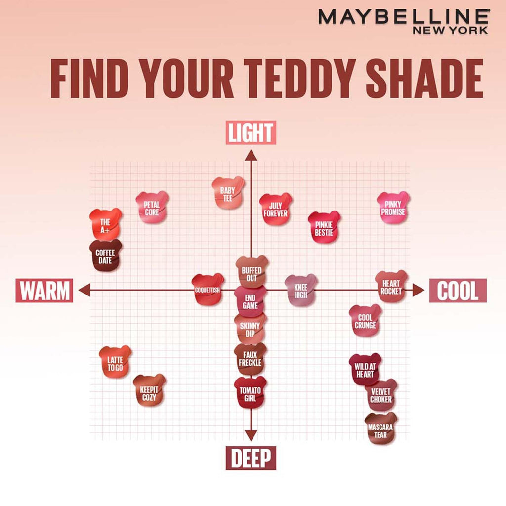 Maybelline New York Superstay Teddy Tint - Lip and Cheek Color - Heart Locket, 5ml