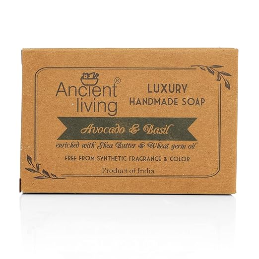 Ancient Living Avocado & Basil Luxury Handmade Soap - 100 gms