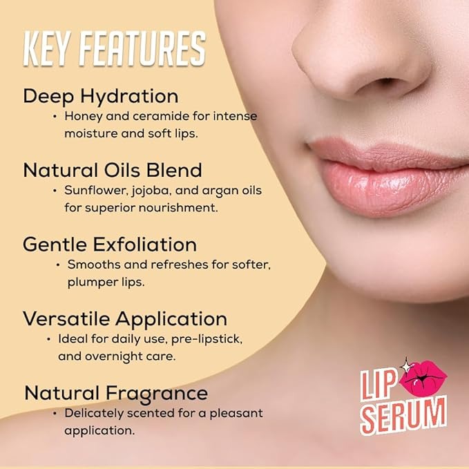 Bee & Beauty Moisturizing Lip Serum Roll On With Goodness Of Honey - 5ml