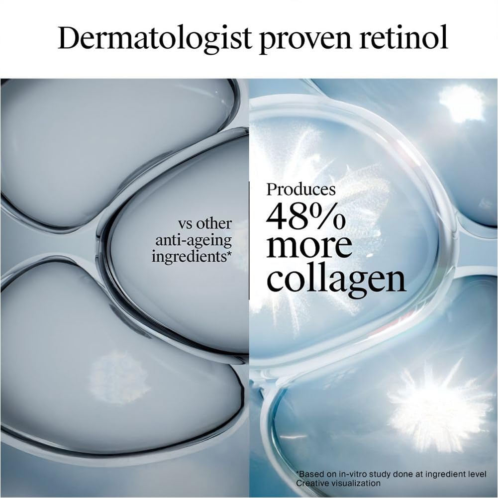 Neutrogena Visible Repair Retinol Day & Night Cream 50g |With Derm Proven Retinol, Peptides & Soothing Complex | Boosts Collagen for Anti-Ageing | Visibly Renews Skin Texture, Evens Tone & Smoothes Fine Lines | Non Irritating