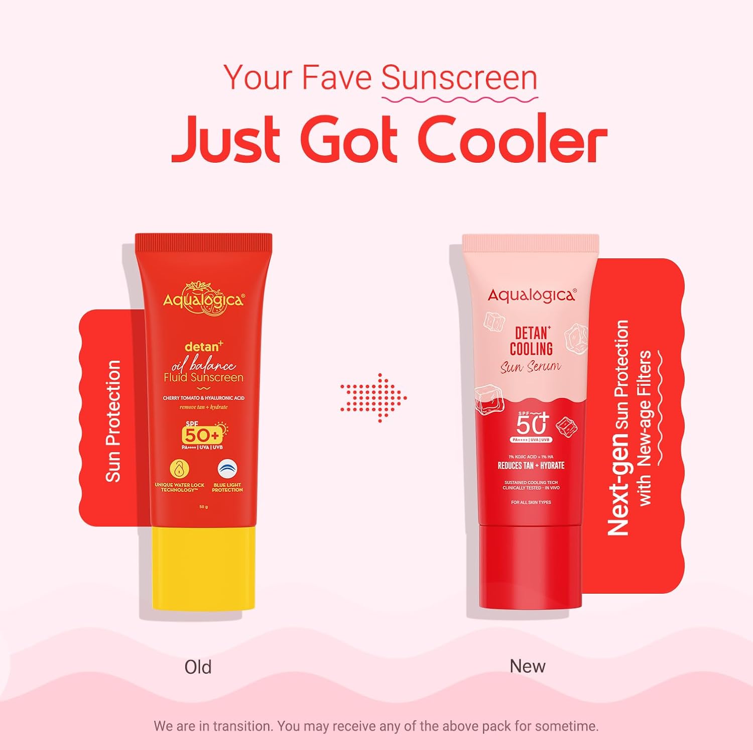 Aqualogica Detan+ Cooling Sun Serum 50g | SPF 50+ PA++++ | 1% Kojic Acid & 1% Hyaluronic Acid | Photostable UV Filters | Serum-Light Texture | Instant Cooling | Tan Protection | Triple Cooling Technology | In-Vivo Tested | Papaya Extract
