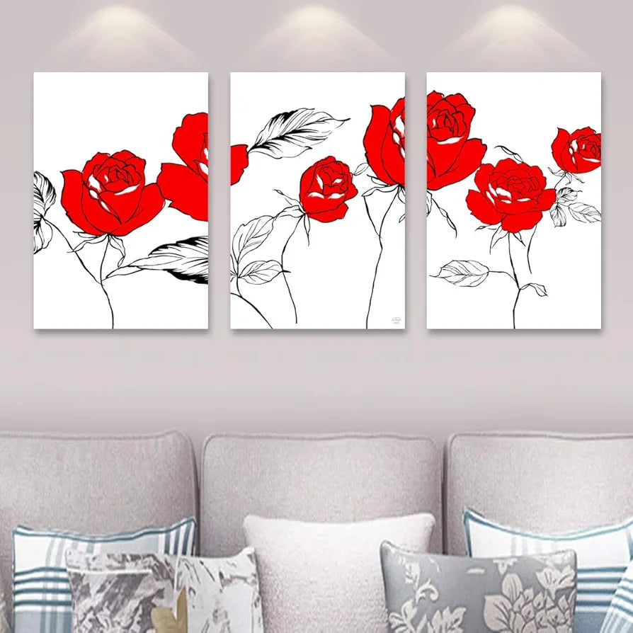 Rangoli MDF 3 Pcs Wall Poster 12x18 Inch Decorative Wall Art P-4 Design-1