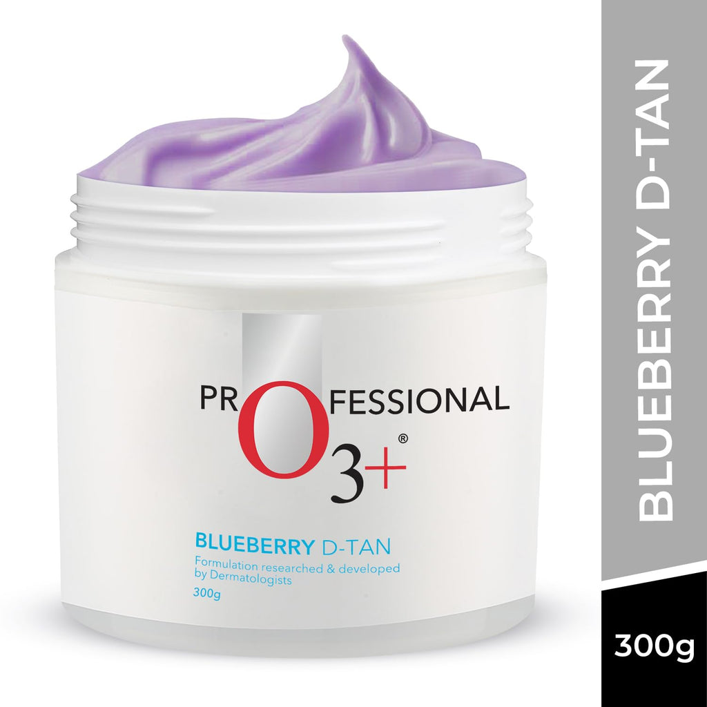 O3+ Blueberry D-Tan® with Natural Extracts for Tan Removal & Sun Damage Protection Ideal for Dry Skin (300 g)