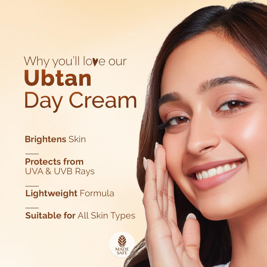 Mamaearth Ubtan Day Cream with SPF 30, with Turmeric & Saffron for Skin Brightening – 50 g