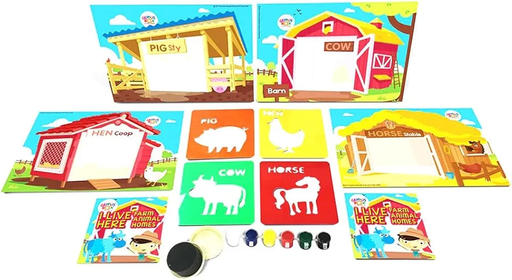 Genius Box Educational Toy for 3 Years and Up: Farm Fun DIY,Activity Kit, Learning Kit, Educational Kit, STEM Toy 14 Activity Kit