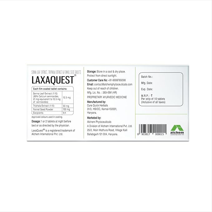 Alchem Life Laxaquest Digestion Support  10 Caps | Pack of 2