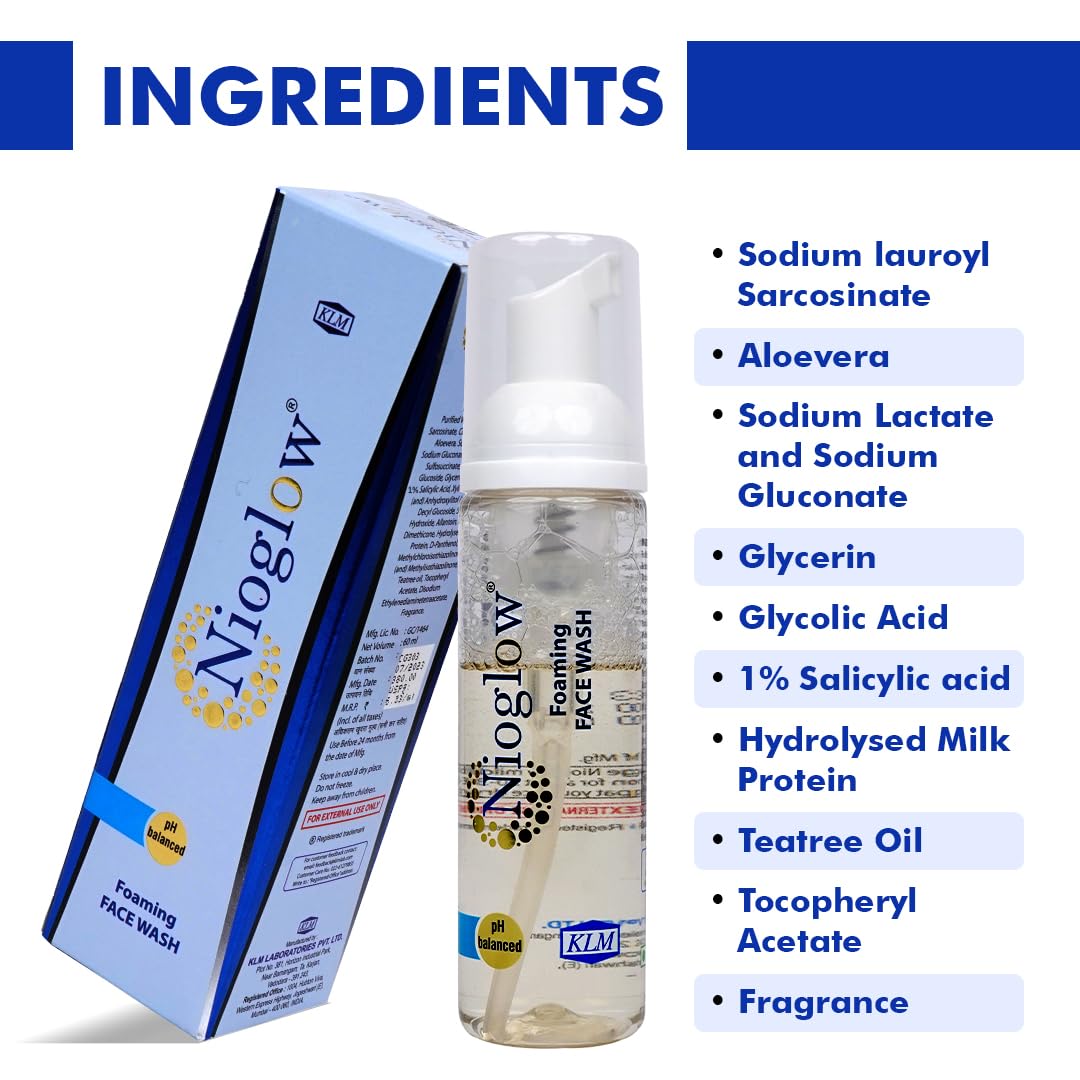 KLM Nioglow foaming facewash 60ml