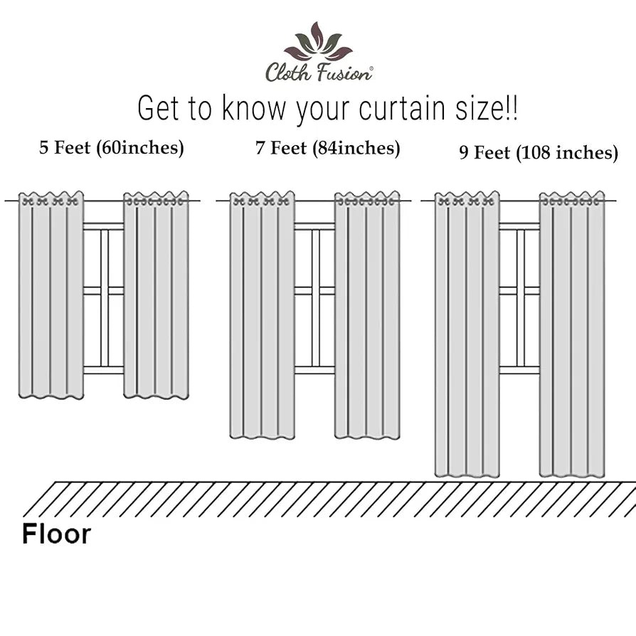 Cloth Fusion Sheer Curtain Door 7 Feet Rose-Grey