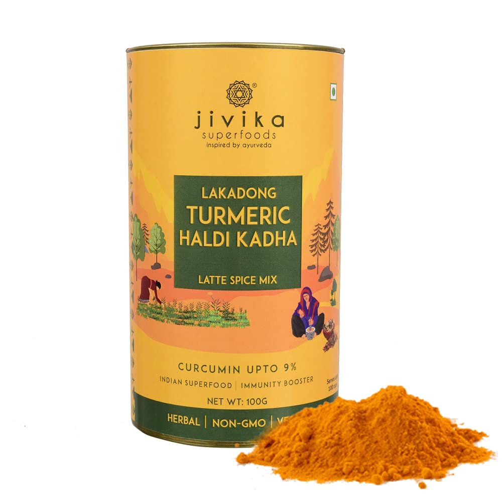 Jivika Naturals Lakadong Turmeric Haldi Kadha - 100 gms