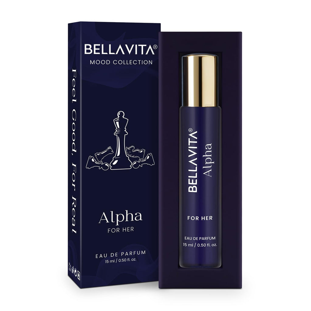 BELLAVITA Mood Collection ALPHA EDP for Her | Long-Lasting Luxury Perfume | Elegant & Feminine Perfume for Women, 15ml