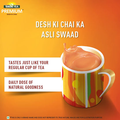 Tata Tea Teaveda Powder | Premium Assam Tea Leaves | Made With Goodness of Indian Herbals - Tulsi, Elaichi, Ginger & Brahmi