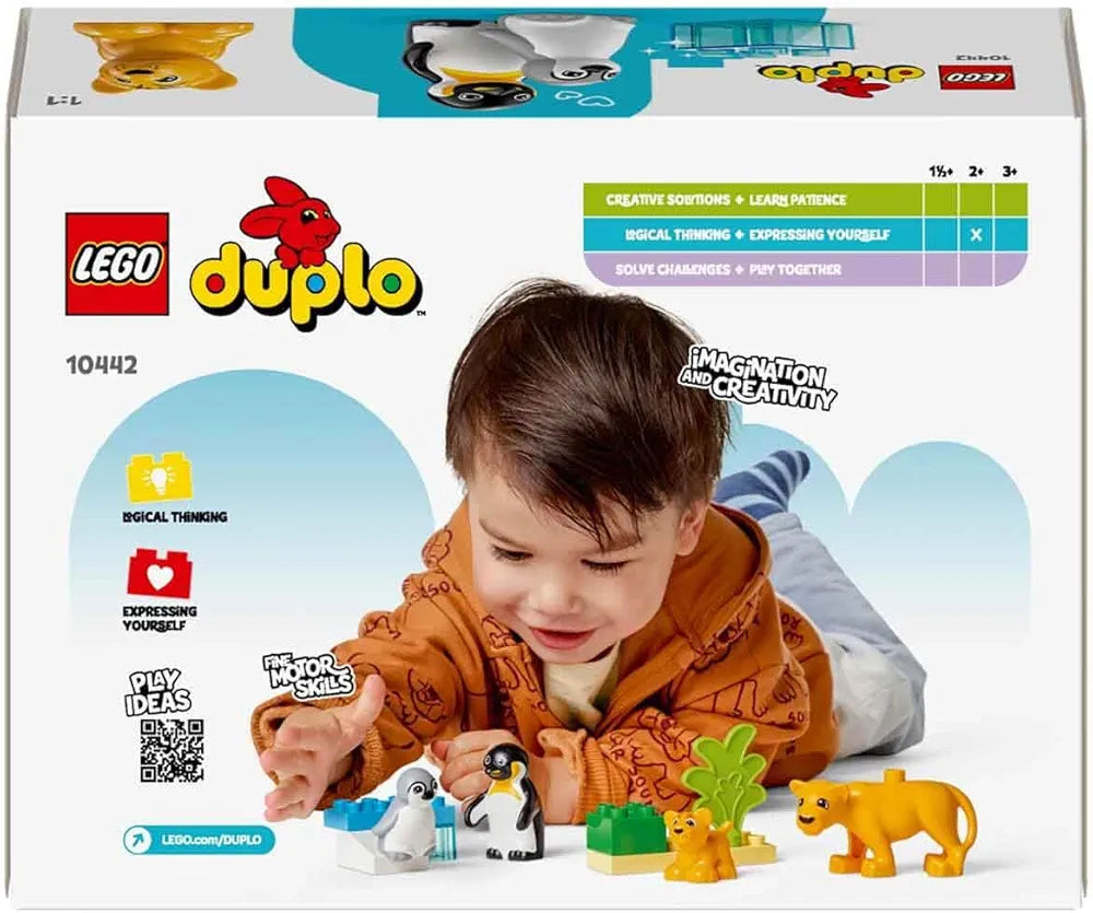 Lego Duplo Town Wild Animal Families: Penguins & Lions Imagination Toy 10442 Building Blocks Toys for 2+ Gift for Boys and Girls