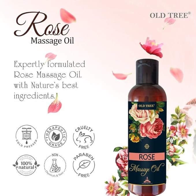 Old Tree Rose Massage Oil for Body Muscle Relaxation - 100 ml