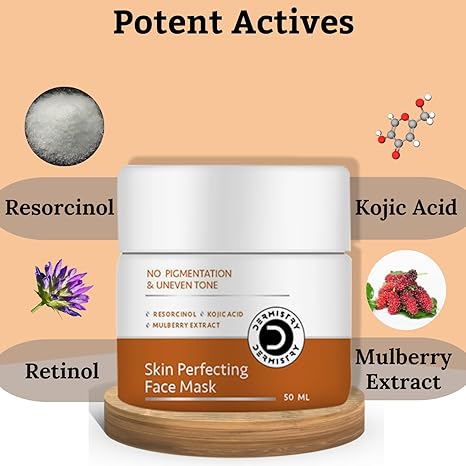Dermistry Kojic Acid Pigmentation Instant D De Tan Dark Spots Face Pack Mask - 50 ml