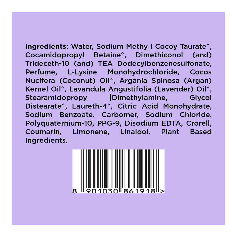 Love Beauty & Planet Argan Oil and Lavender Natural Shampoo for Dry & Frizzy hair|No Sulfates,No Paraben|400ml
