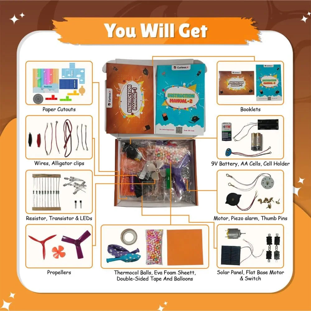 PW School Project Science Experiment Kit for Kids, 100+ Experiments with Solar Panel for Project, Science Kit for Ages 5 to 10 Years Stem Kit