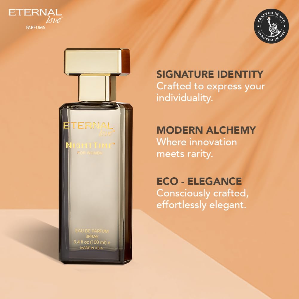 Eternal Love Nighttime â€“ Eau De parfum for Women | Delicate Floral & Seductive Musk Notes | Fresh, Elegant & Magnetic Scent | Aldehydes, Jasmine & Balsam | Long-Lasting Perfume | Gift for Her | 100ml