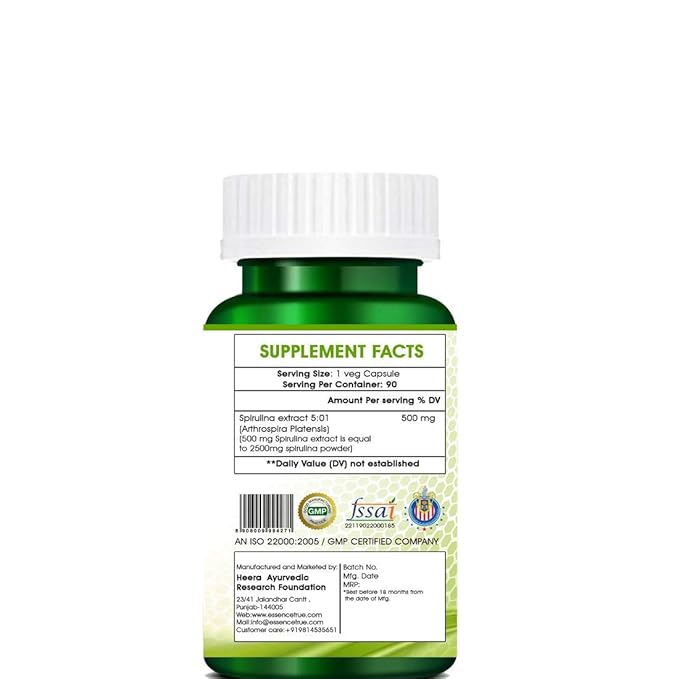 True Essence Research Foundation Spirulina Superfood - 90 caps
