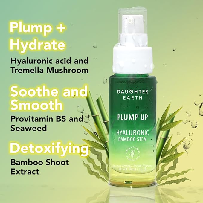 Daughter Earth Hyaluronic Acid Serum for Face | Plump Up Enriched With Multi-molecular Hyaluronic Acid - 30 Ml